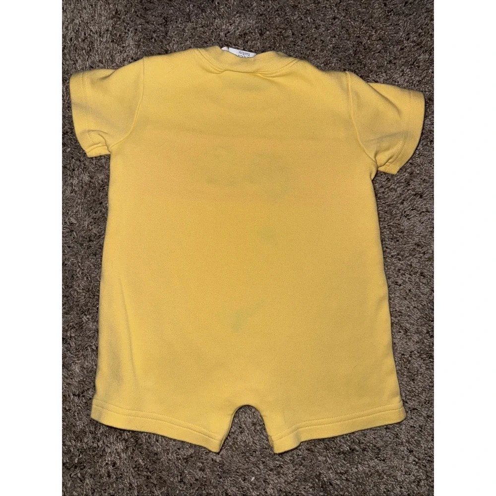 Baby Boy Vintage Carter's‎ 3-6 Month Yellow Puppy Tractor Romper Outfit